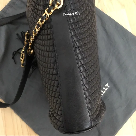Vintage Bally Quilted Lambskin Shoulder Bag EUC - Picture 11 of 12